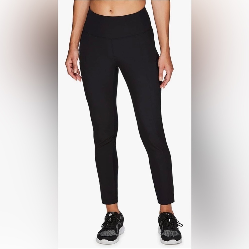 Avalanche Women's Combo Stretch Woven Front Knit Slim Fit Pant Size S